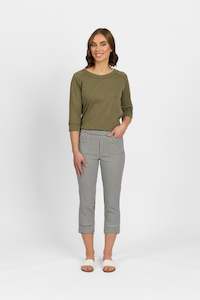 Jeans: M6515 Roam Crop in Faille - Gingham