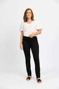 Denim: California Pull-On Jeans - Black Denim