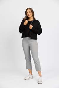 Roam Crop in Faille - Silver