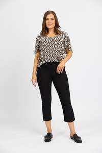 Mercy Crop in Faille - Black