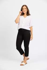 Ryder Crop Pant - Black Denim