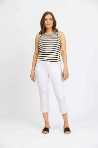 Ryder Crop Pant - White Denim