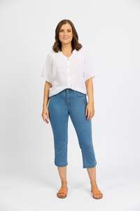 Ryder Crop Pant - Chambray Denim