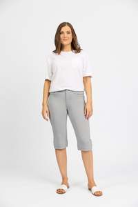 Snap Short in Faille - Silver