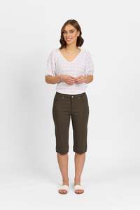 Snap Short in Faille - Khaki