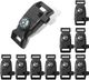 10pcs Pack Black 5/8" Compass Flint Scraper Fire Starter Whistle Buckle Plastic &hellip;
