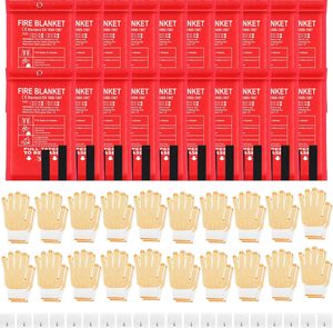 Products: 20 Pack Emergency Fire Extinguisher Blankets with Fireproof Gloves and Hooks for Home and Kitchen Safety Fire Retardant Blankets for House Fireplace Car Suppression Flame (39.37 x 39.37 Inch) - Flame-retardant, macorjagroup
