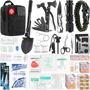 Products: 320 PCS Survival Kits First Aid Kit, Gifts for Men Christmas Him Dad, Survival Gear and Equipment with Tactical Molle Pouch for Car Camping Hiking Outdoor Adventure Earthquake Home Office - Sealed against elements, Exclusive Online Deals – Limited Time