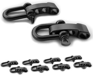Products: 10 Pcs Paracord Bracelet Buckles Black Adjustable U Buckle Clip for Outdoor Survival Bracelet Wrist Strap U Shackles - Corrosion-resistant parts, Seasonal Discounts with macorjagroup