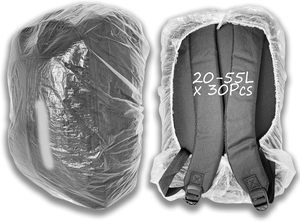 Products: 30pcs Backpack Rain Cover Waterproof - Disposable Lightweight Backpack Cover for Outdoor Hiking Air Travel for 20-55L - Quick-release system, Big Discounts Await macorjagroup