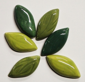 Handmade Ceramic Leaves Summer - MACS Mosaics