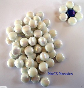 Pearl Mosaic Drops 12mm Opal - MACS Mosaics