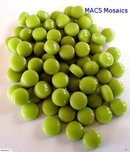 Products: Pearl Mosaic Drops 12mm Lime Green - MACS Mosaics
