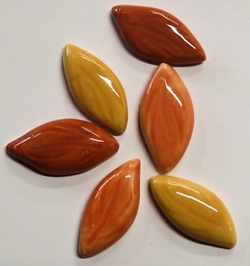 Products: Handmade Ceramic Leaves Autumn - MACS Mosaics