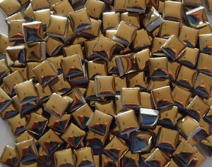 Products: Ceramic Mosaic Tiles 10mm Gold - MACS Mosaics