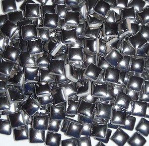 Ceramic Mosaic Tiles 10mm Silver - MACS Mosaics