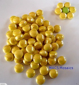 Products: Pearl Mosaic Drops 12mm Yellow - MACS Mosaics