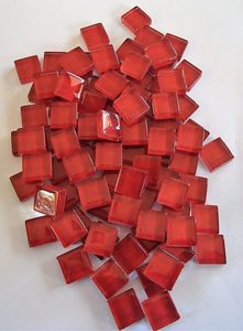 Products: Crystal Mosaic Tiles 10mm Red - MACS Mosaics