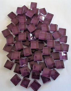 Crystal Mosaic Tiles 10mm Purple - MACS Mosaics