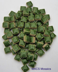 Ceramic Mosaic Tiles 10mm Bottle Green - MACS Mosaics