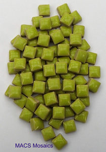 Products: Ceramic Mosaic Tiles 10mm Lime Green - MACS Mosaics