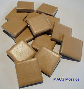 Ceramic Mosaic Tiles 25mm Light Brown - MACS Mosaics