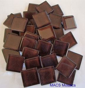 Products: Crystal Mosaic Tiles 23mm Chocolate - MACS Mosaics