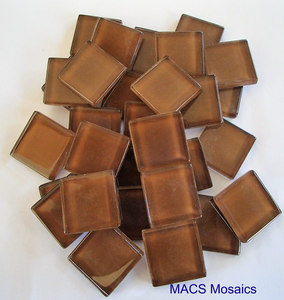 Crystal Mosaic Tiles 23mm Coffee - MACS Mosaics