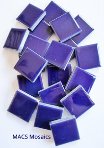 Ceramic Mosaic Tiles 25mm Royal Blue - MACS Mosaics