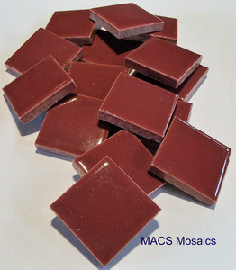 Ceramic Mosaic Tiles 25mm Wine Red - MACS Mosaics