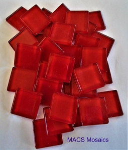 Products: Crystal Mosaic Tiles 23mm Red - MACS Mosaics