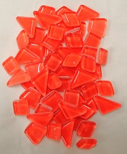 Crystal Glow in the Dark Mosaic Tiles - Candy Red - MACS Mosaics