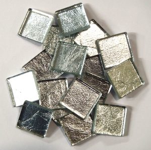 Products: Crystalline Mosaic Tiles 23mm Silver - MACS Mosaics