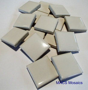 Ceramic Mosaic Tiles 25mm White - MACS Mosaics