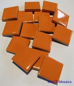 Ceramic Mosaic Tiles 25mm Orange - MACS Mosaics