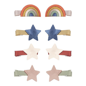 Baby + Child Hair: Mini Hair Clips - Over The Rainbow