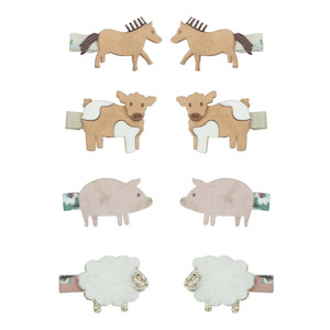 Baby + Child Hair: Mini Hair Clips - Farm Animal