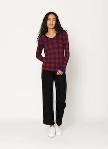 Lucky Last: Veer Top - Purple Check