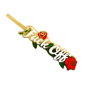 Stocking Stuffers: Cloisonné Hair Pin - Fuck off