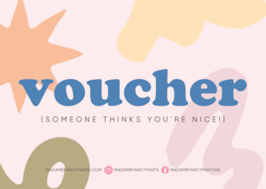 Mfp Gift Vouchers: Madame Fancy Pants Digital Gift Voucher