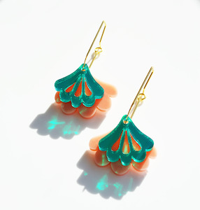 Hagen Co: Mumbai Earrings - Pink & Green