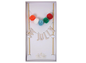 Meri Meri: Christmas Cake Topper - Be Jolly Pom Pom