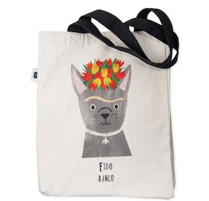 Niaski: Canvas Tote - Fido Kahlo