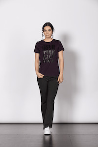 Nursing Friendly: Motif Tee - Aubergine