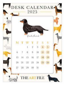 Dog Lovers: 2025 Desk Calendar - Dogs