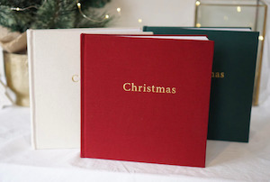 Sale 50 To 99: Christmas Memory Book - Holly Red