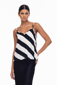 Sale 100 To 149: Remi Cami Top - Black Stripe