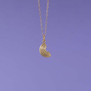 Aotearoa Made: Mini Charming Necklace - Golden Macaroni Elbow Pasta