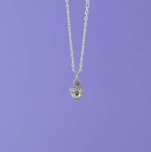 Aotearoa Made: Mini Charming Necklace - Sterling Acorn