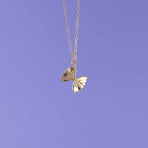 Mini Charming Necklace - Golden Bowtie Pasta